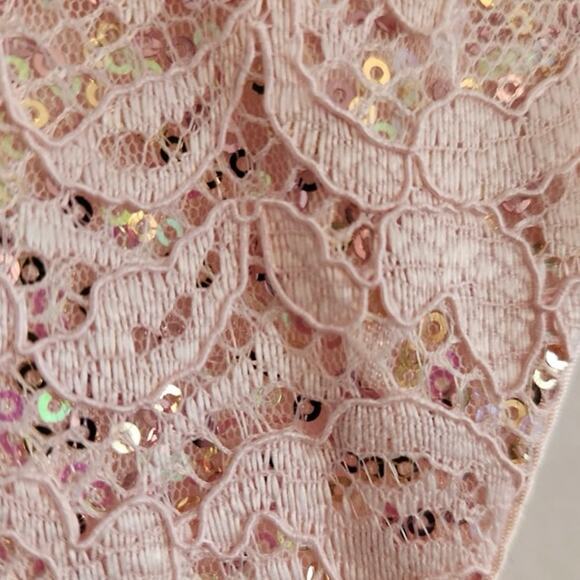 Jona Michelle GIRLS Lace Dress 5 Bow Tulle Glitter Party PINK GLITTER 5 - Picture 12 of 12